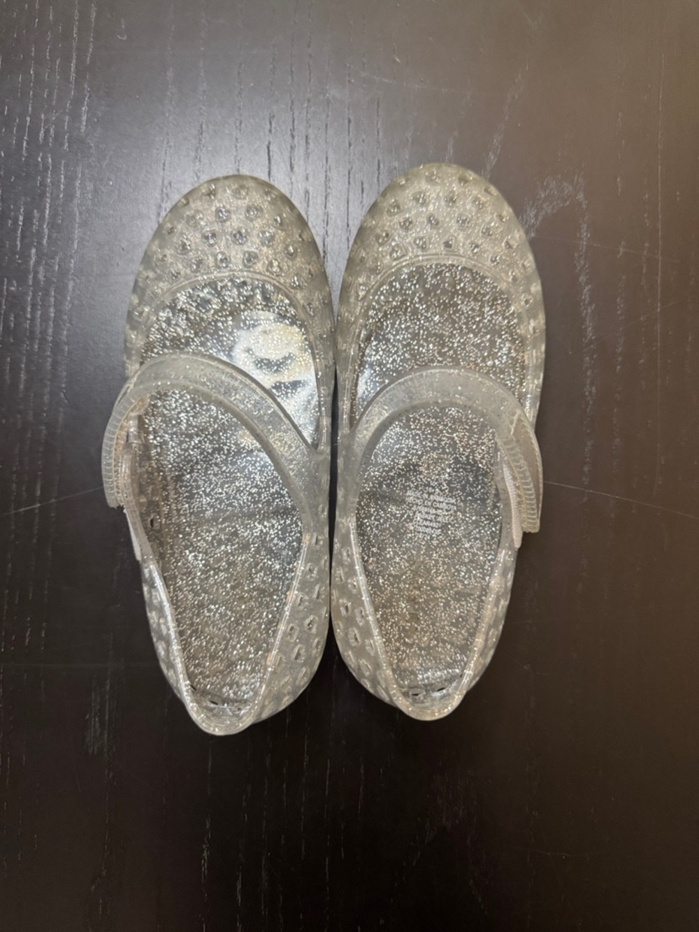Kids Clear Glitter Mary Jane Shoes